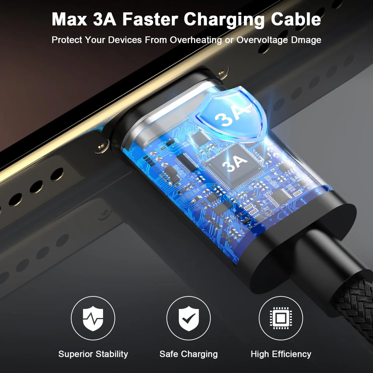 Car Carplay Cable for iPhone 17 16 15, 5 Pack USB to USB C Cable, Woven USB A to USB C for Carplay USB C Cord for iPhone 17/17 Pro/17 Pro Max/16/15/16 15 Pro Max Car Charger Cord Charging Cable