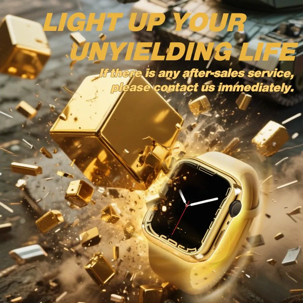 top4cus 42mm Case Soft Flexible Lightweight Anti-Scratch Overall Protective 42mm Iwatch Waterproof Cover Case Shiny Workout Shockproof Bumper Compatible with Apple Watch Series 11/10 - Gold