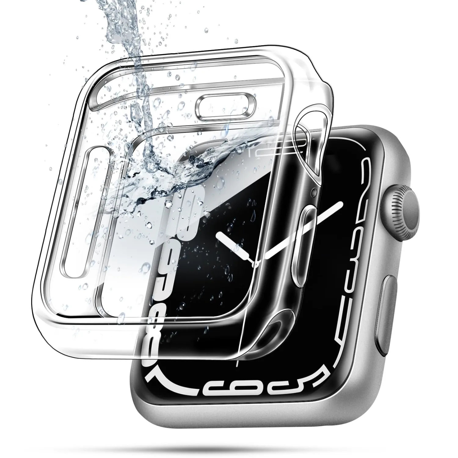 top4cus 40mm Case Soft Flexible Lightweight Anti-Scratch Overall Protective 40mm Iwatch Waterproof Cover Case Shiny Workout Shockproof Bumper Compatible with Apple Watch Series 6/SE/5/4 -Clear