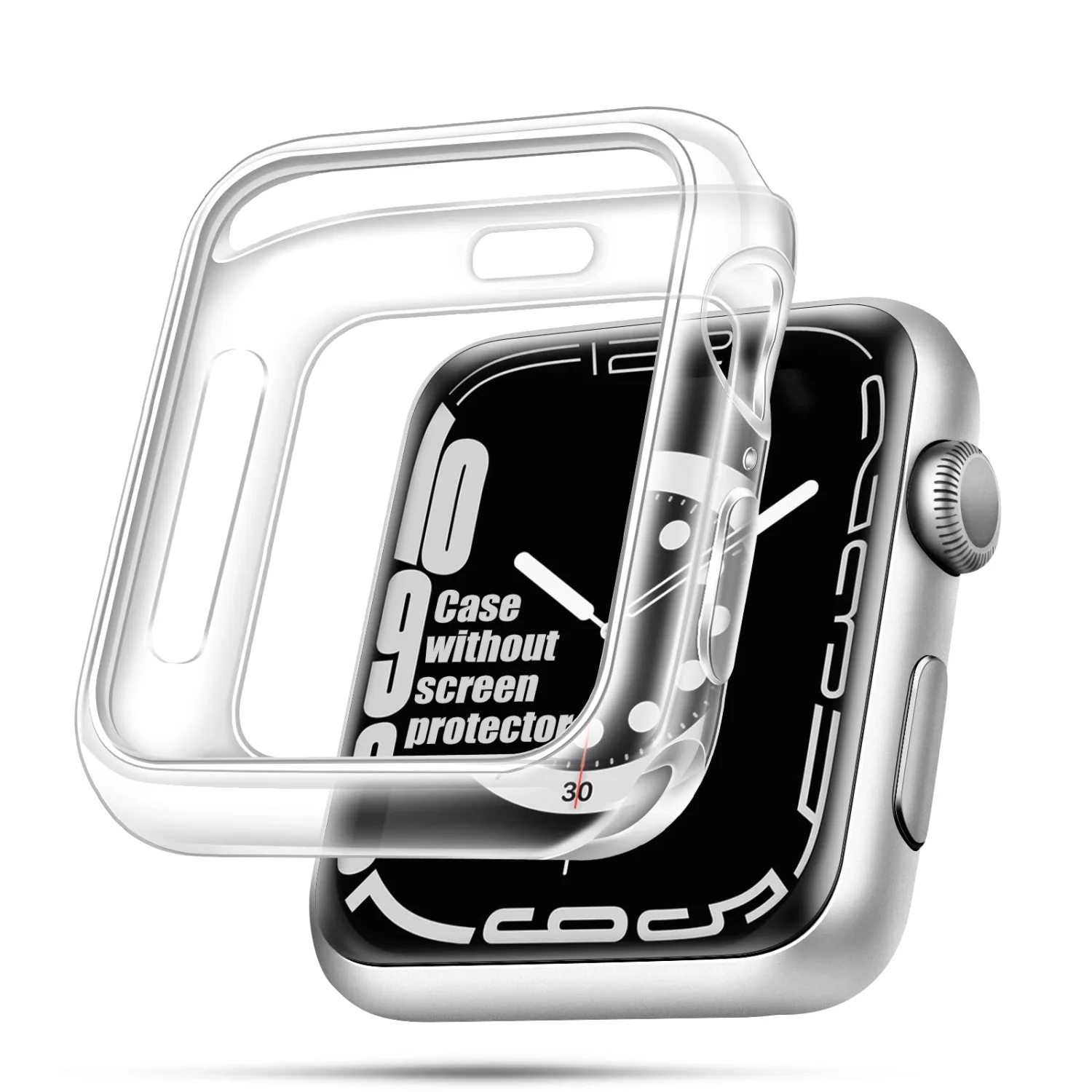 top4cus 42mm Case Soft Flexible Lightweight Anti-Scratch Overall Protective 42mm Iwatch Waterproof Cover Case Shiny Workout Shockproof Bumper Compatible with Apple Watch Series 3/2/1 - Clear