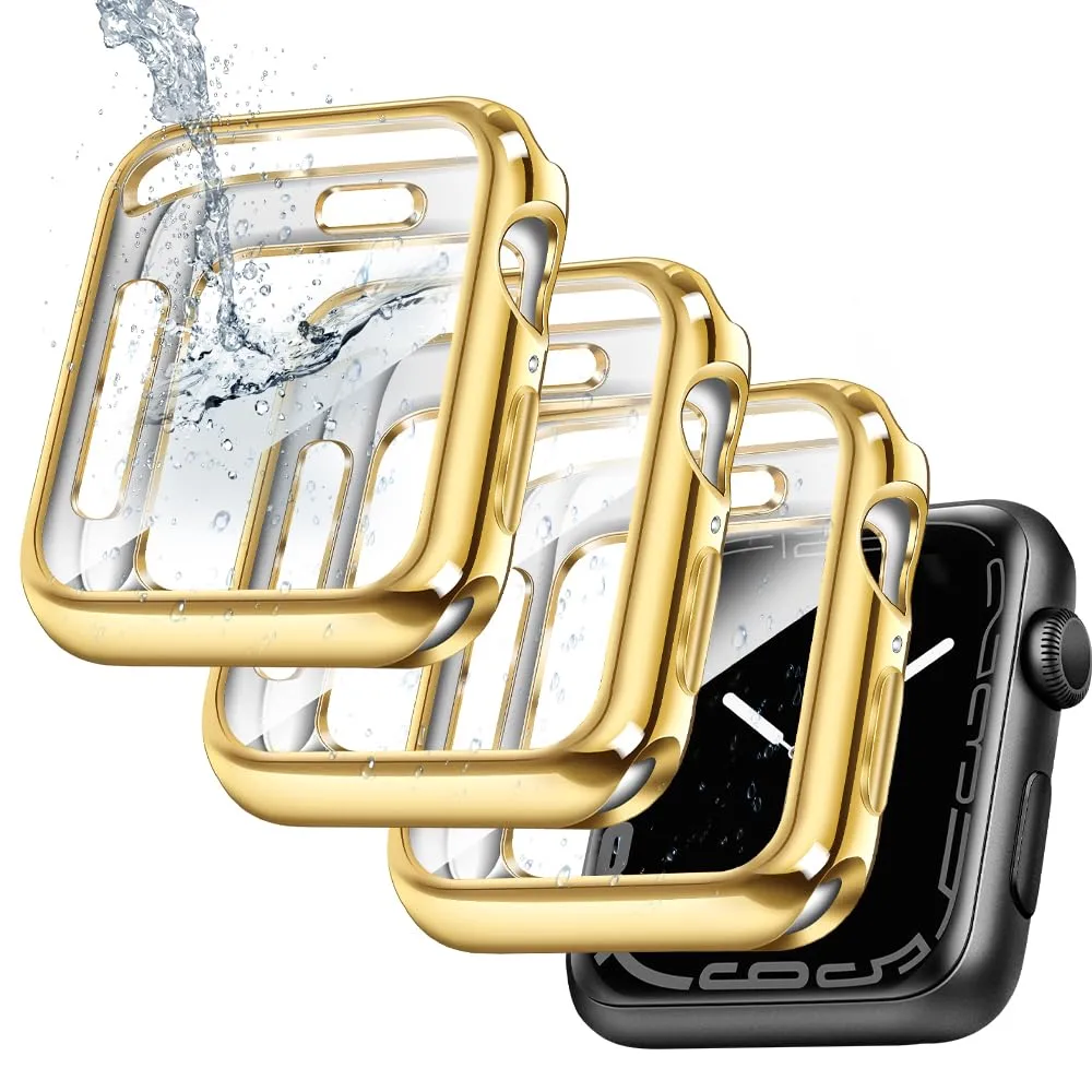 top4cus 3 Pack 40mm Case Soft Flexible Lightweight Anti-Scratch Overall Protective 40mm Iwatch Waterproof Cover Case Shiny Workout Shockproof Bumper Compatible with Apple Watch Series Series 6/SE/5/4
