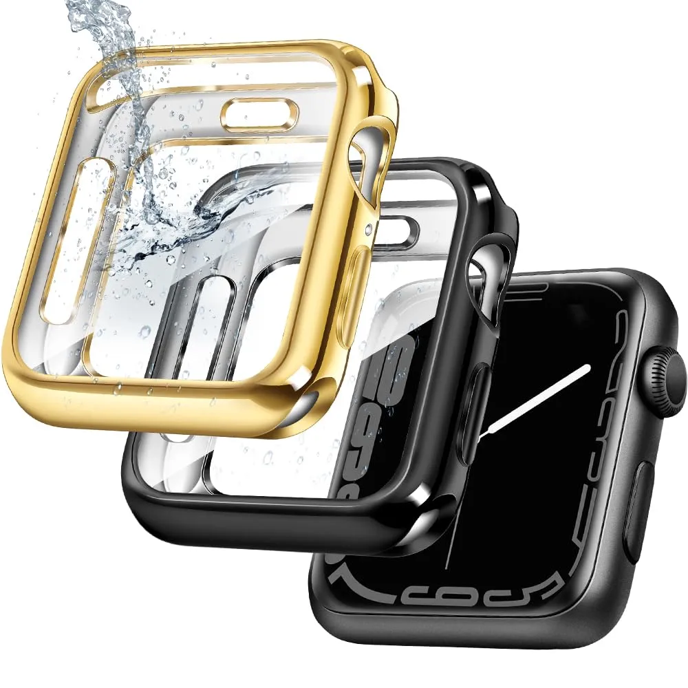 top4cus 2 Pack 42mm Case Soft Flexible Lightweight Anti-Scratch Overall Protective 42mm Iwatch Waterproof Cover Case Shiny Workout Shockproof Bumper Compatible with Apple Watch Series Series 3/2/1