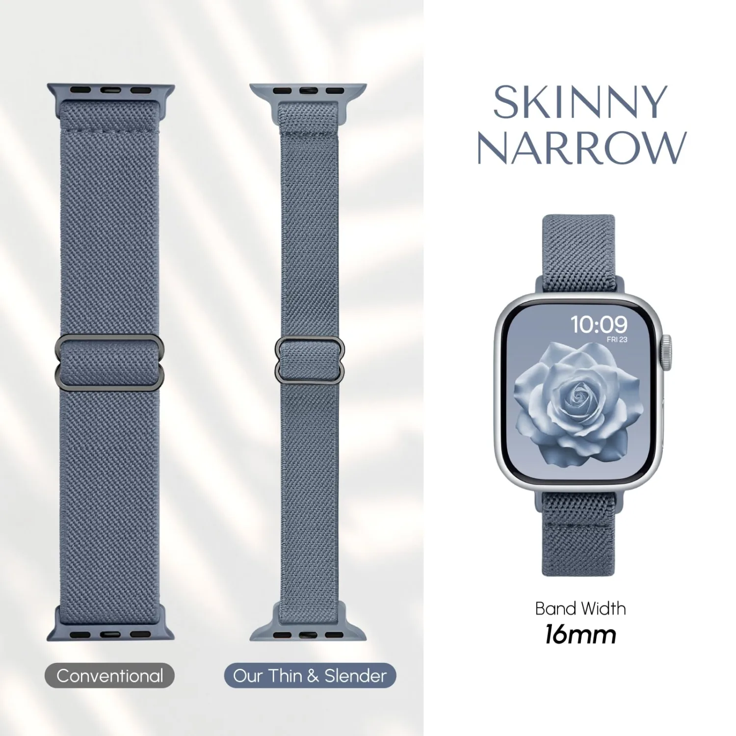 Slim Stretchy Band Compatible with Apple Watch Bands 41mm 40mm 38mm 42mm 44mm 45mm 46mm 49mm Women Men, Thin Elastic Nylon Solo Loop Sport Strap for iWatch Series 11 10 9 8 7 6 5 4 3/SE/Ultra 3 2 1
