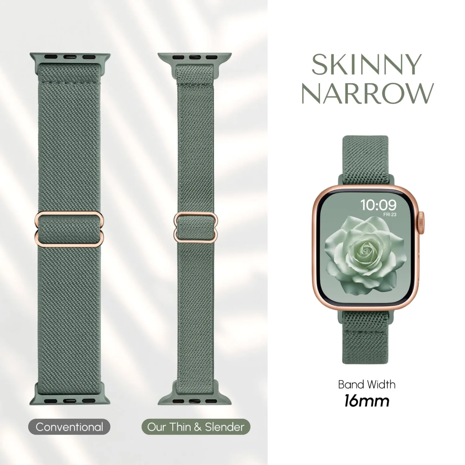 Slim Stretchy Band Compatible with Apple Watch Bands 41mm 40mm 38mm 42mm 44mm 45mm 46mm 49mm Women Men, Thin Elastic Nylon Solo Loop Sport Strap for iWatch Series 11 10 9 8 7 6 5 4 3/SE/Ultra 3 2 1