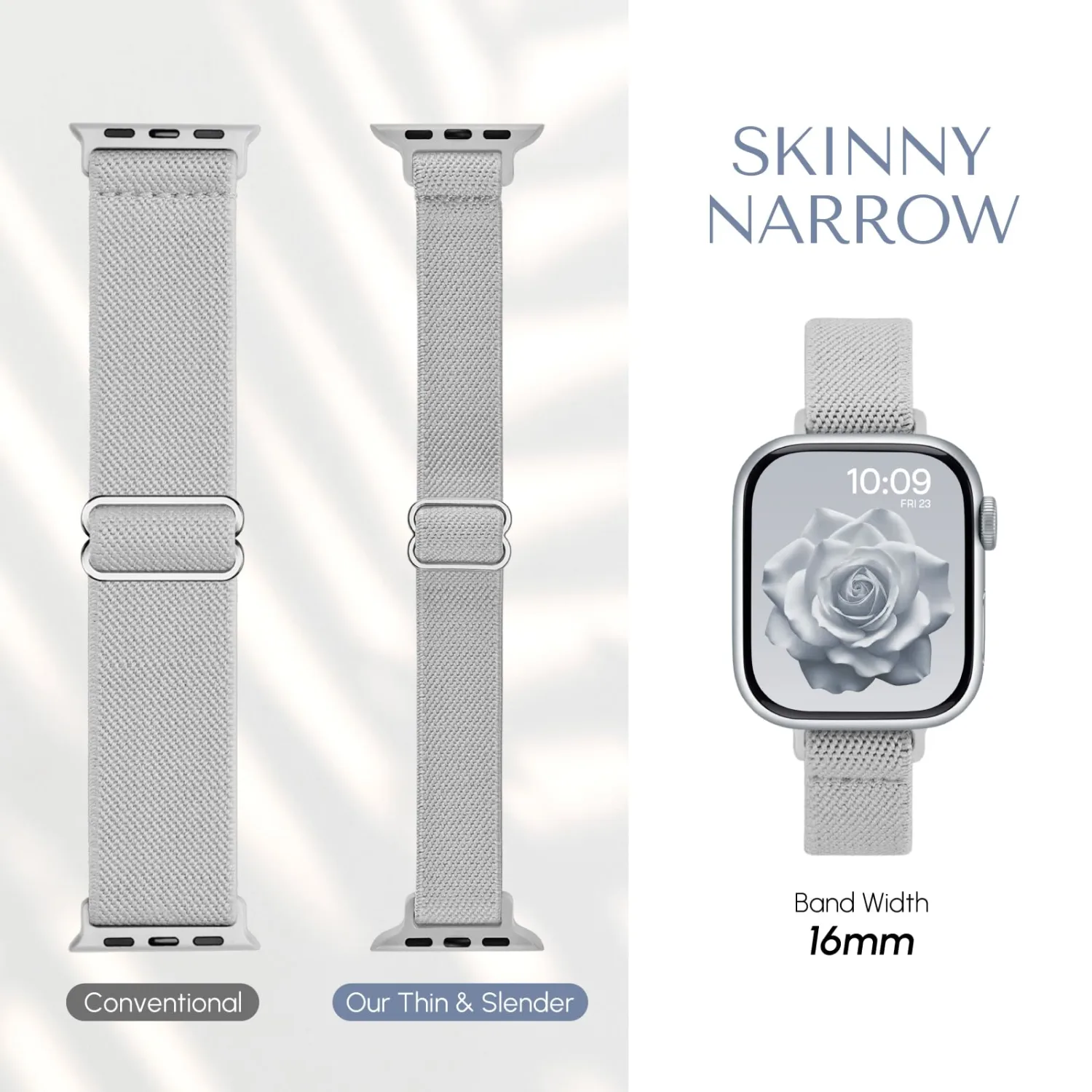 Slim Stretchy Band Compatible with Apple Watch Bands 41mm 40mm 38mm 42mm 44mm 45mm 46mm 49mm Women Men, Thin Elastic Nylon Solo Loop Sport Strap for iWatch Series 11 10 9 8 7 6 5 4 3/SE/Ultra 3 2 1