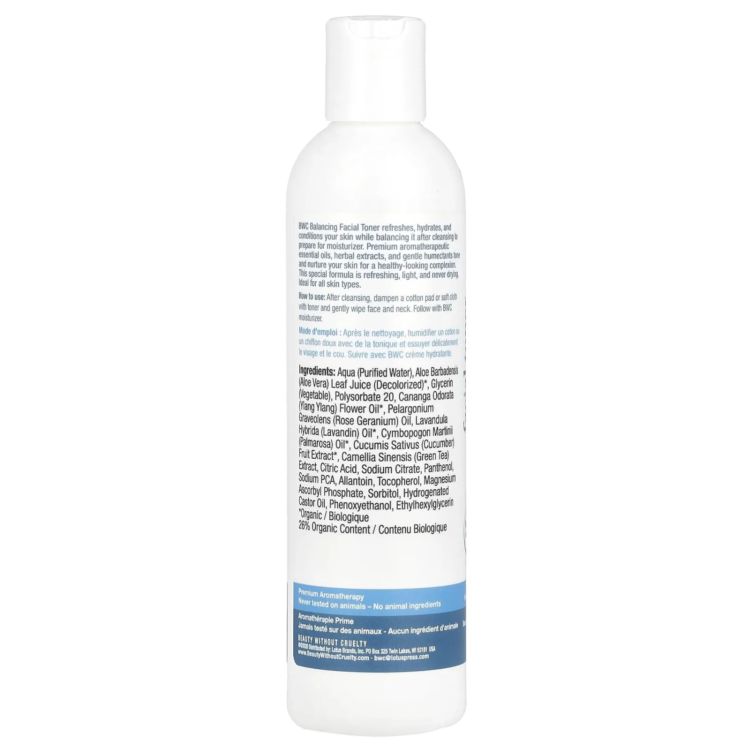 Beauty without Cruelty Aromatherapy Balancing Facial Toner, Alcohol Free, 8.5-Ounces