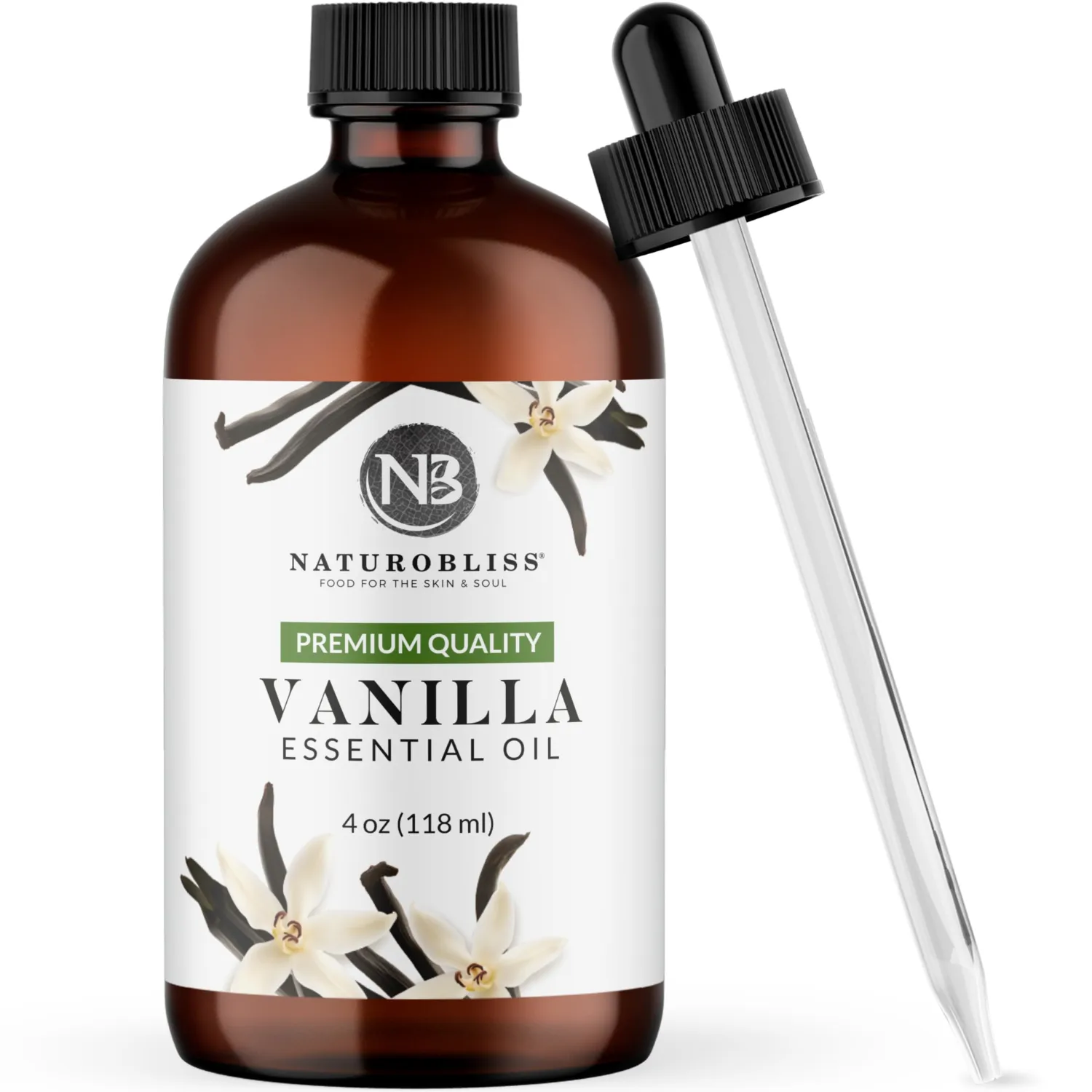 NaturoBliss Vanilla Essential Oil (4oz) Premium Quality