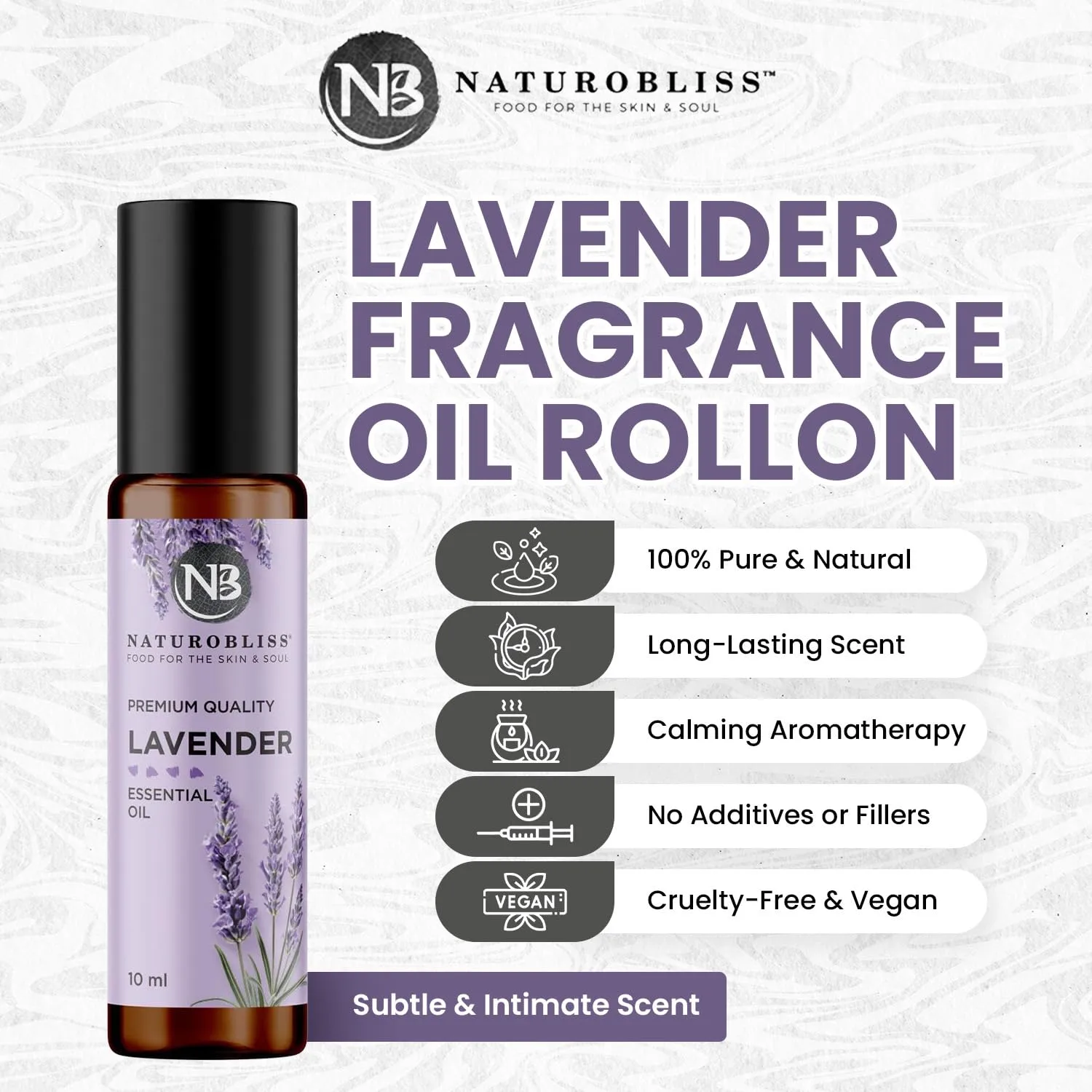 NaturoBliss Lavender Essential Oil Roll On, 10 ml