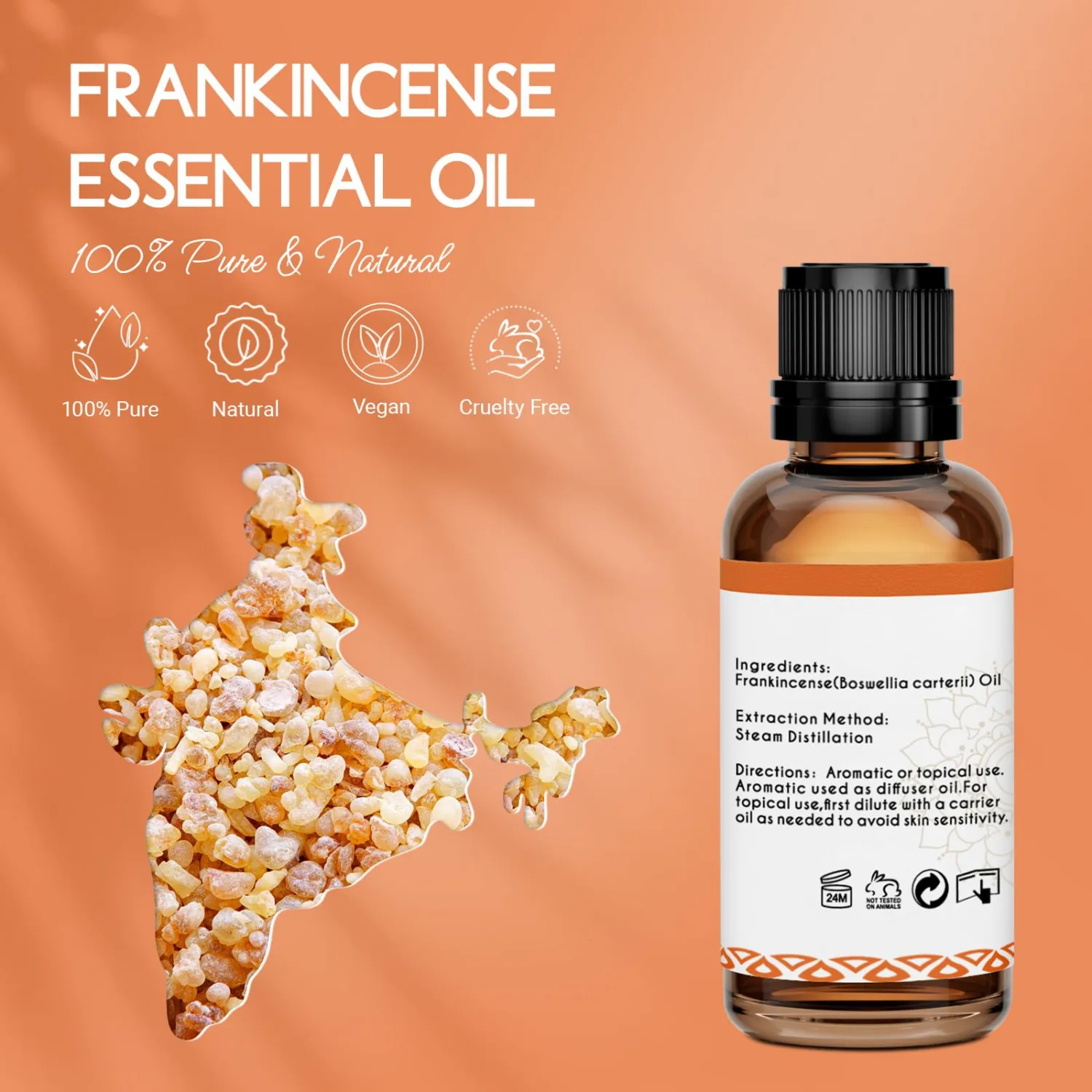 Frankincense and Myrrh Essential Oil, 100% Pure Natural, for Diffuser