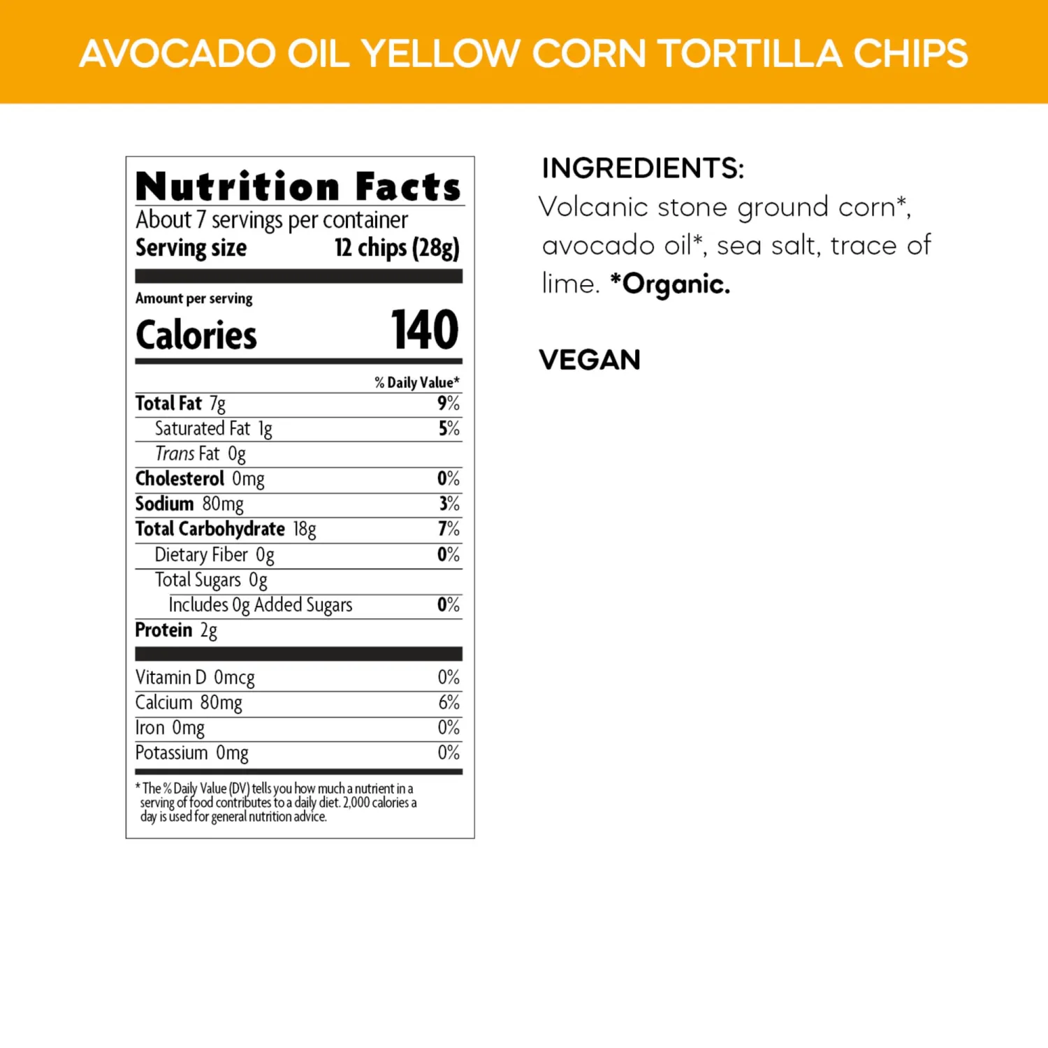 Que Pasa Organic Avocado Oil Yellow Corn Tortilla Chips, 7.5 oz (Pack of 1), Gluten Free, Non-GMO, by Nature's Path
