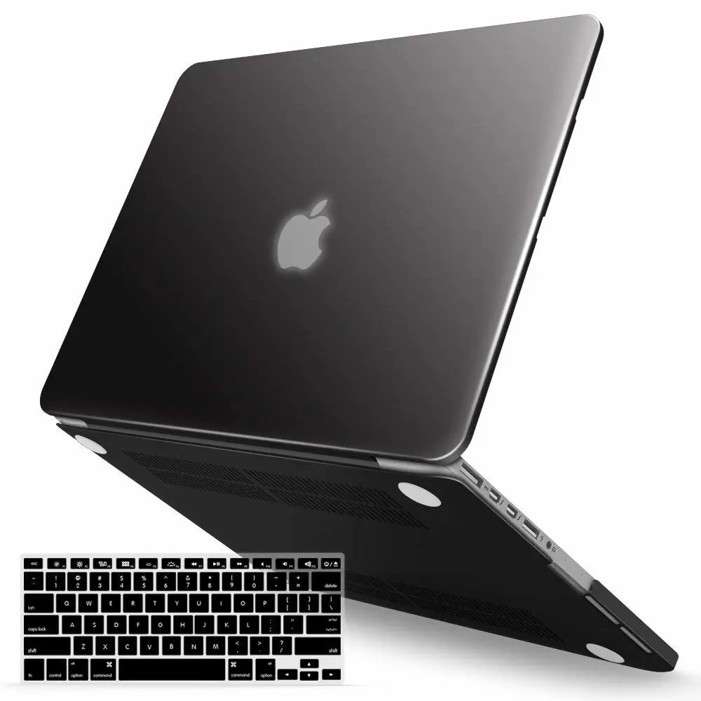 IBENZER Compatible with MacBook Pro 13 Inch Case 2015 2014 2013 end 2012 A1502 A1425, Hard Shell Case with Keyboard Cover for Old Version Apple Mac Pro Retina 13, Black, R13BK +1 A