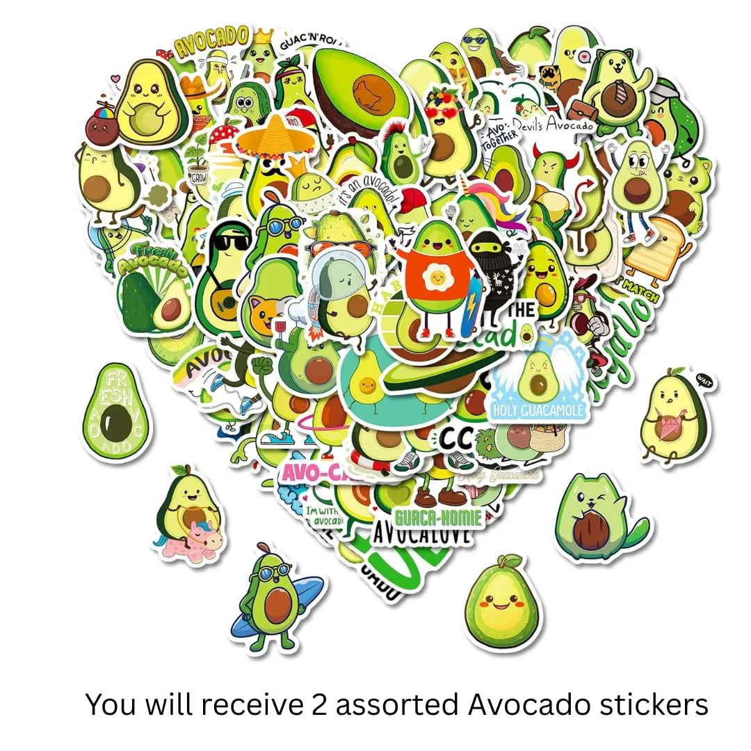 Avocado Themed Candy, Avocado Candy Dispenser with Refills & Two Avocado Stickers by Lyza's Sweets & Treats