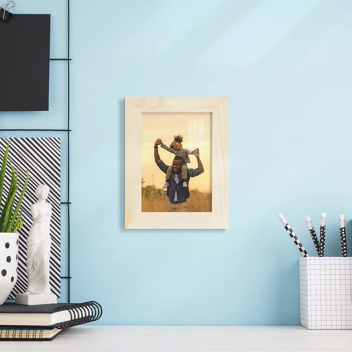 Renditions 3.5x5 inch Solid Wood Picture Frame, High Definition Glass and High-end Modern Style Cream Colored for Wall and Tabletop Photo Display, Palo Santo Wood Grain Frame