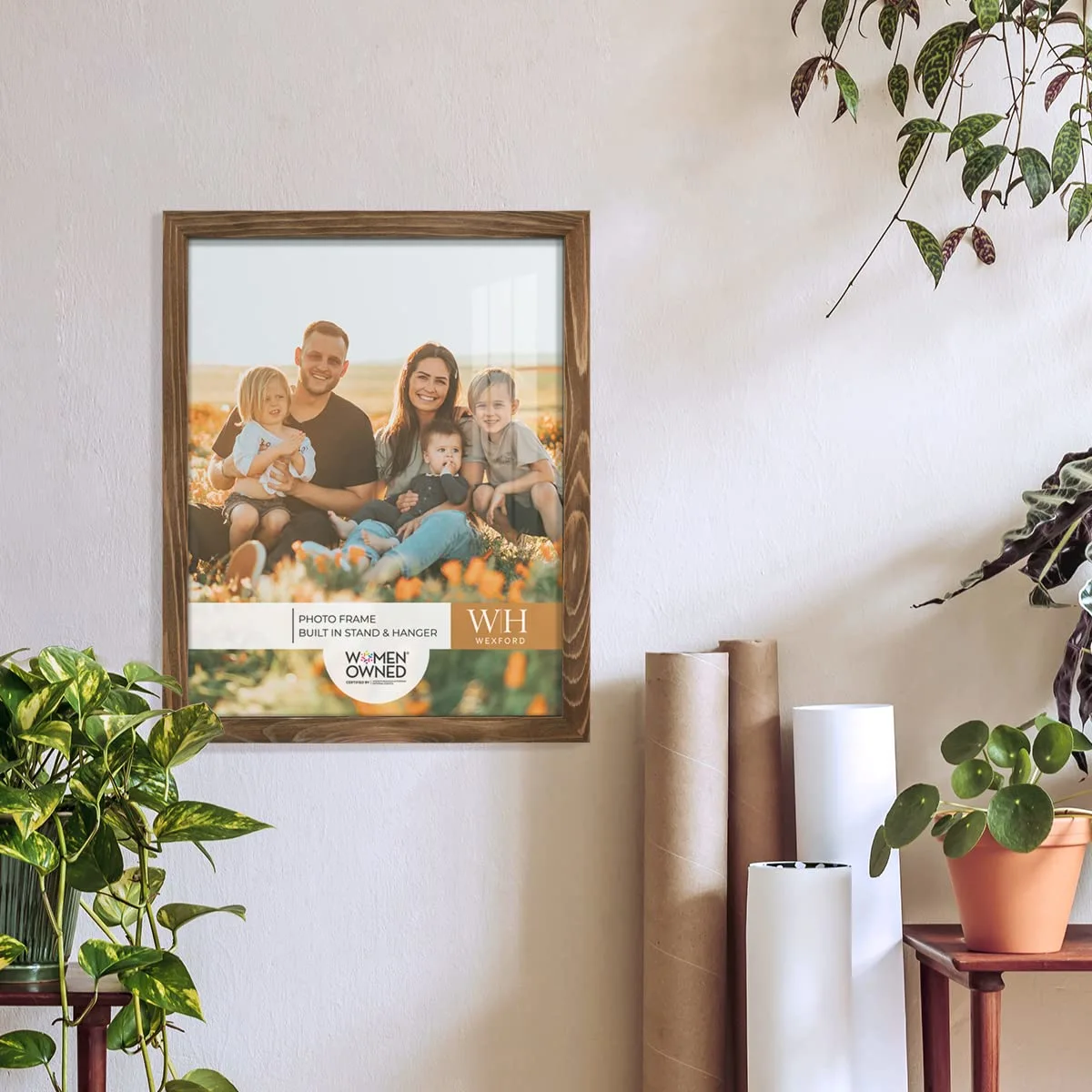 Renditions Gallery 11x14 inch Picture Frame Walnut Wood Grain Frame, High-end Modern Style, Made of Solid Wood and High Definition Glass for Wall and Tabletop Photo Display