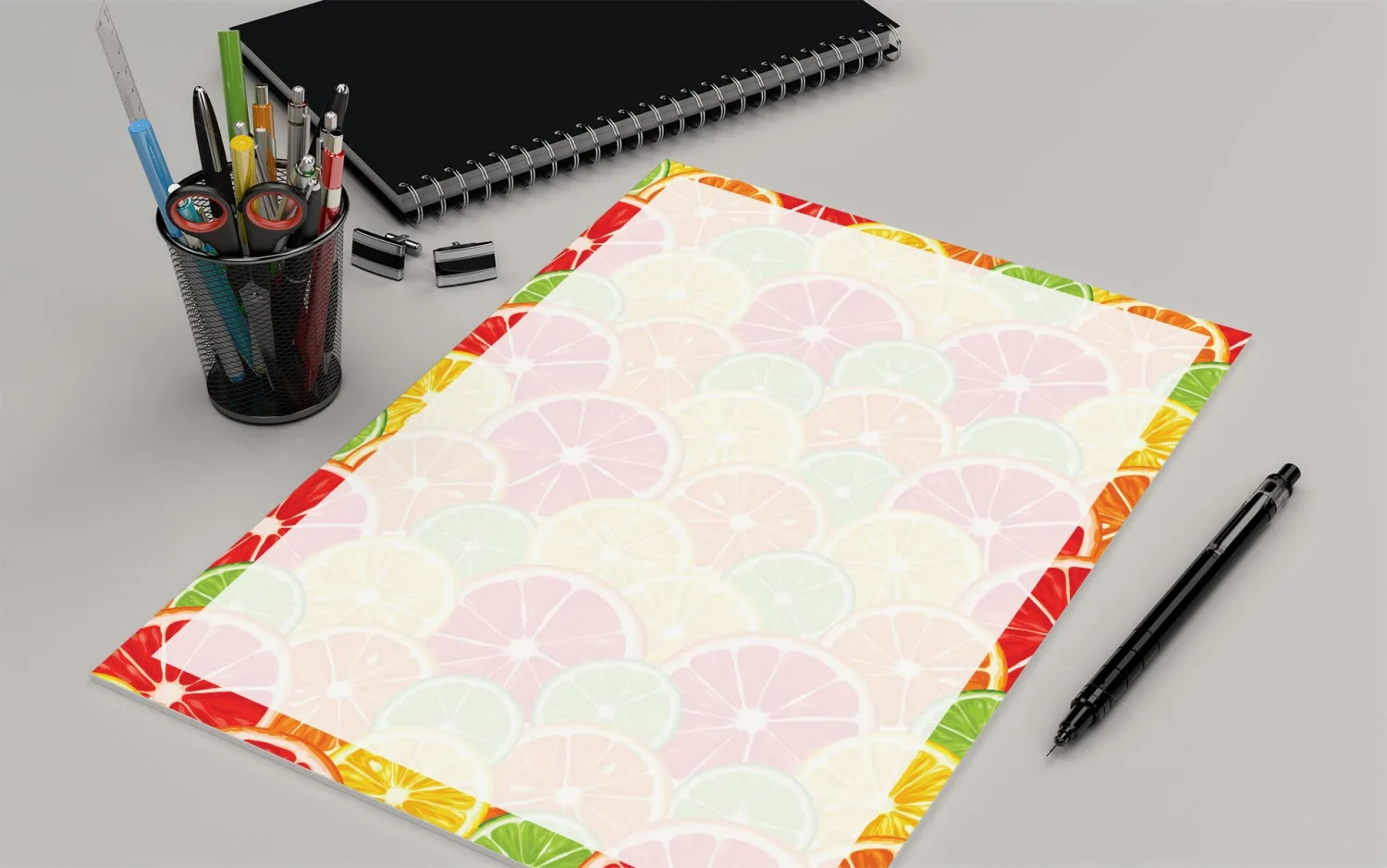 Citrus Stationery - 8.5 x 11-60 Letterhead Sheets - Fruit Letterhead (Citrus)