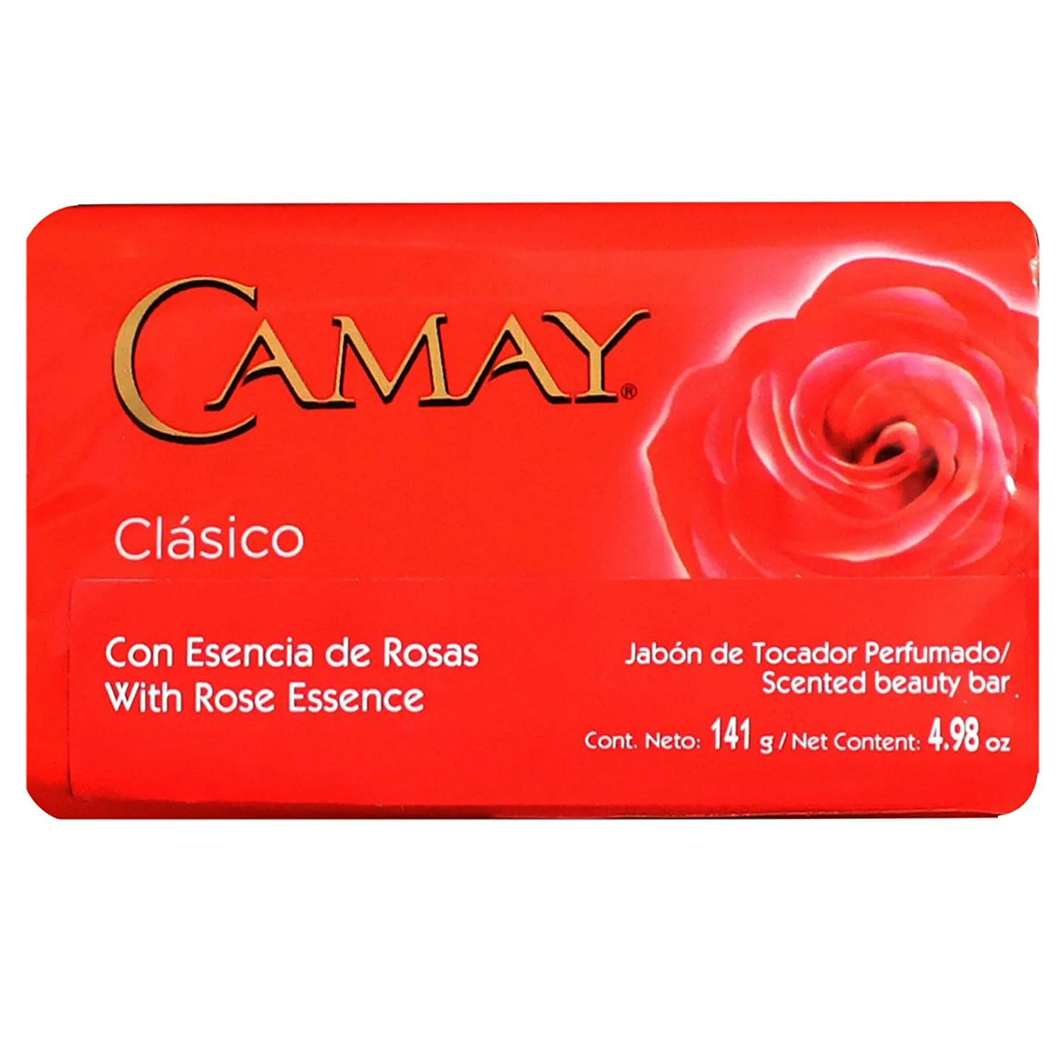 Camay Classic Bar Soap, Rose Essence, 4.98 Oz Each Soap, 6 Bar Soaps.