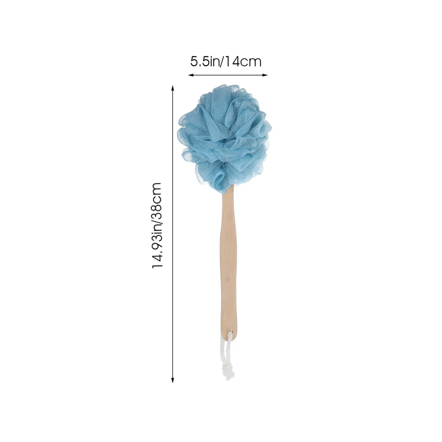TEHAUX 2Pcs Long Handle Bathing Flowers Brush Back Scrubber Exfoliating Shower Body Brush for Showering and Bathing