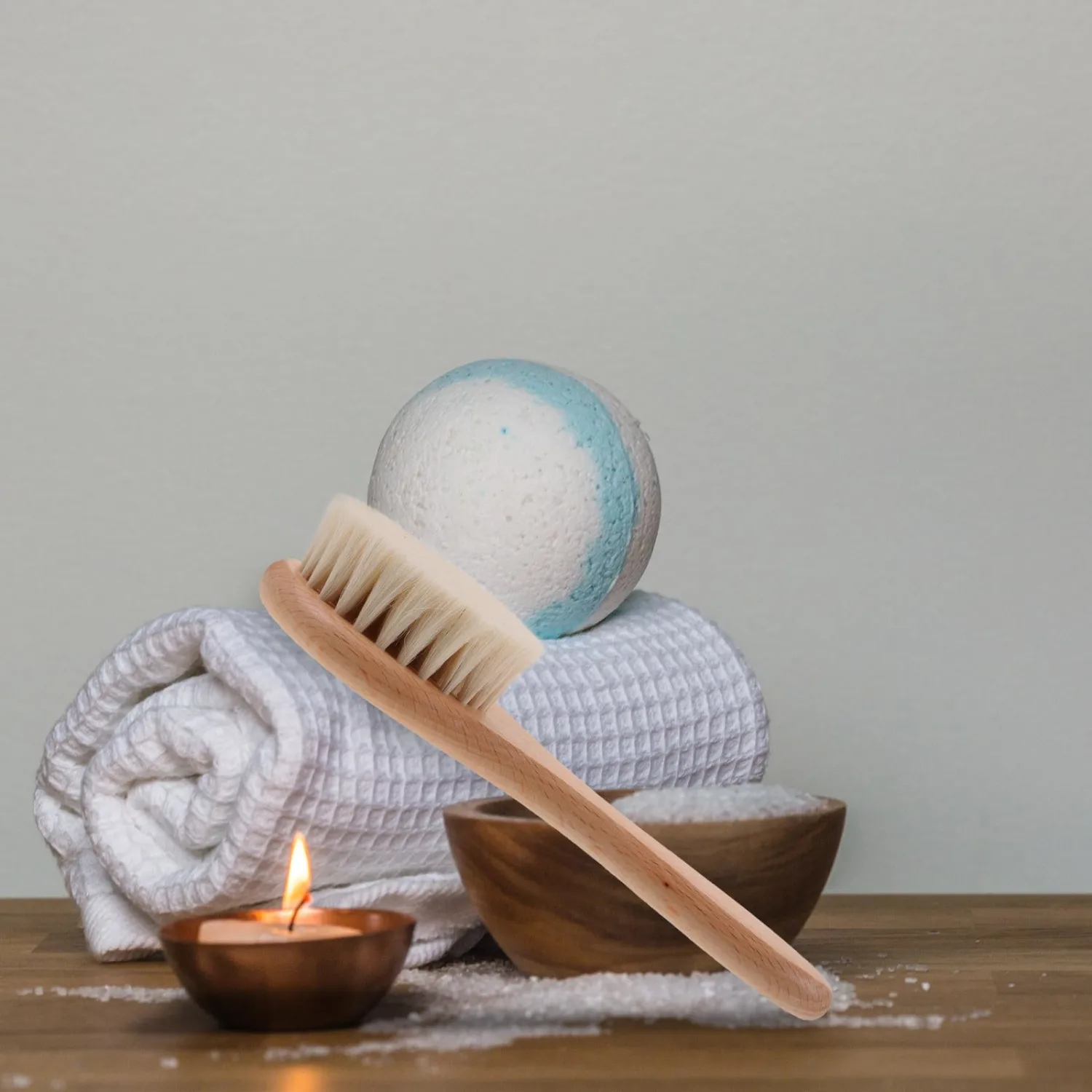 Bath Body Scrub Brush 3pcs Set Exfoliating Shower Clean Brush and Bathing Care