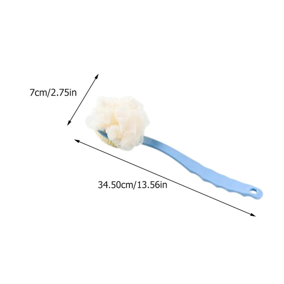 3Pcs Long Handle Bath Brush and Back Scrubbing Sponge Set with Soft Bristles for Exfoliating and Deep Cleaning in Shower, Suitable for Men and Women Bathing Care