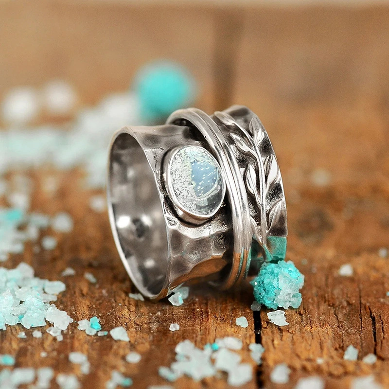 Tarnished Ring Resembling Moonstone For Women