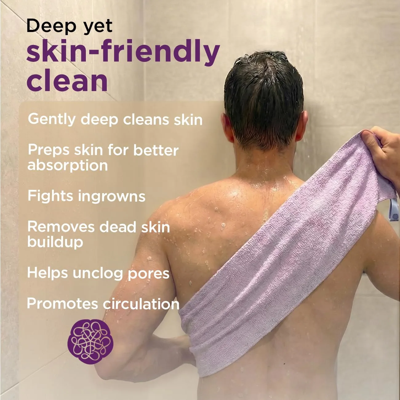 Love Being Scrubbed Exfoliating Flexi Cloths, Stretchy Back Scrubber for Shower & Bath, Exfoliating Body Scrubber for Smooth Skin, Body Scrubber for Men & Women (2 Count, Assorted Colors)