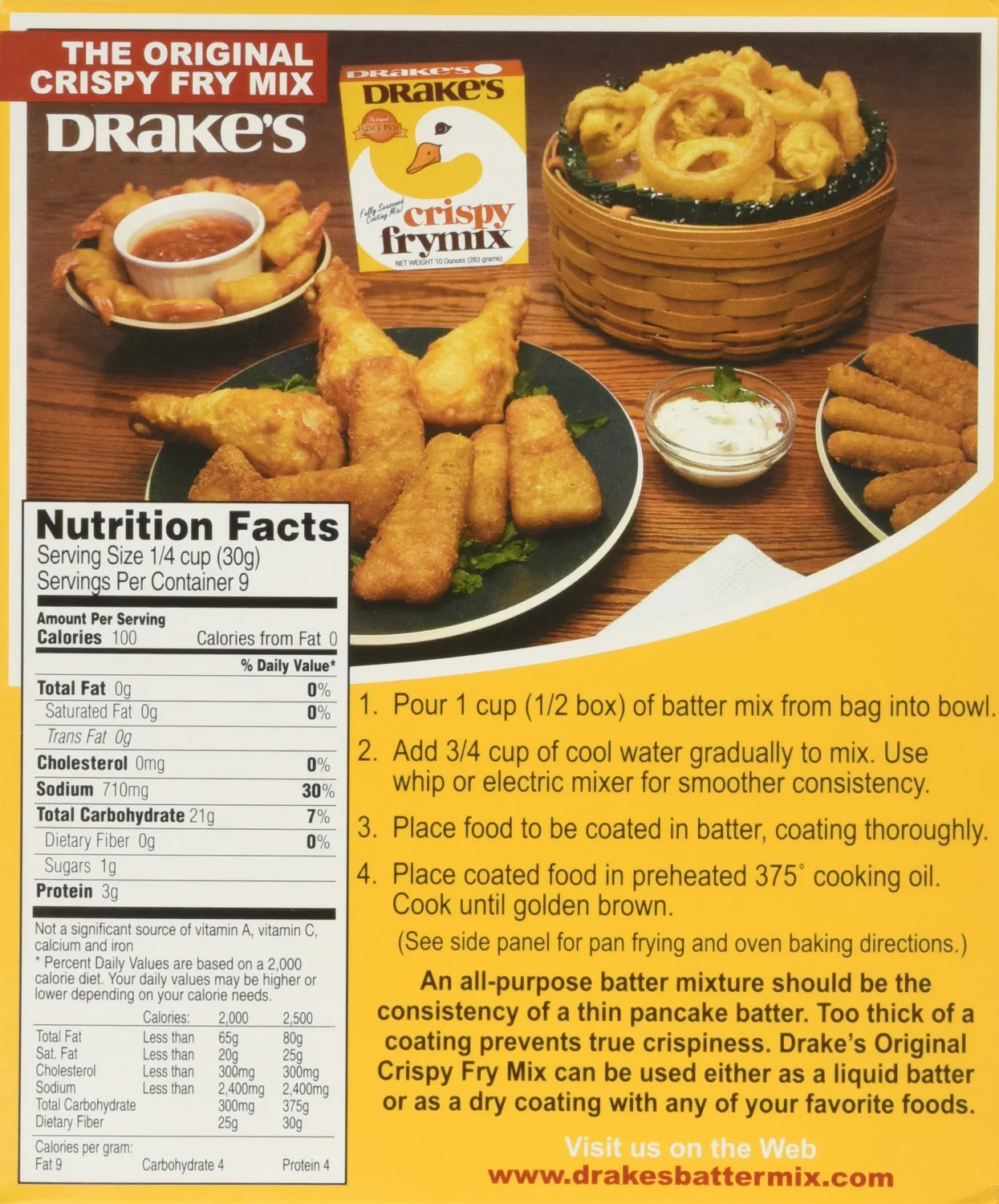 Drake's Crispy Frymix, 10 Ounce (Pack of 3)