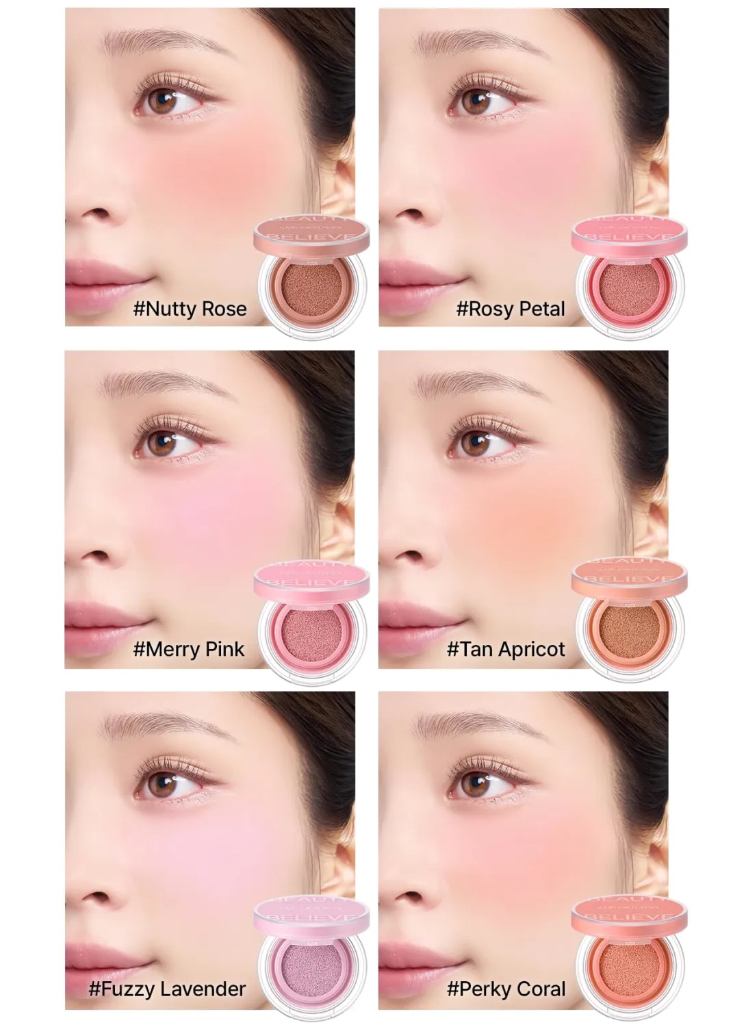 JUNG SAEM MOOL Artist Cushion Blush | Easy to Blend with Puff, Buildable Liquid Blush for Cheeks with a Natural & Matte Finish, Korean Makeup (Blur | Tan Apricot)