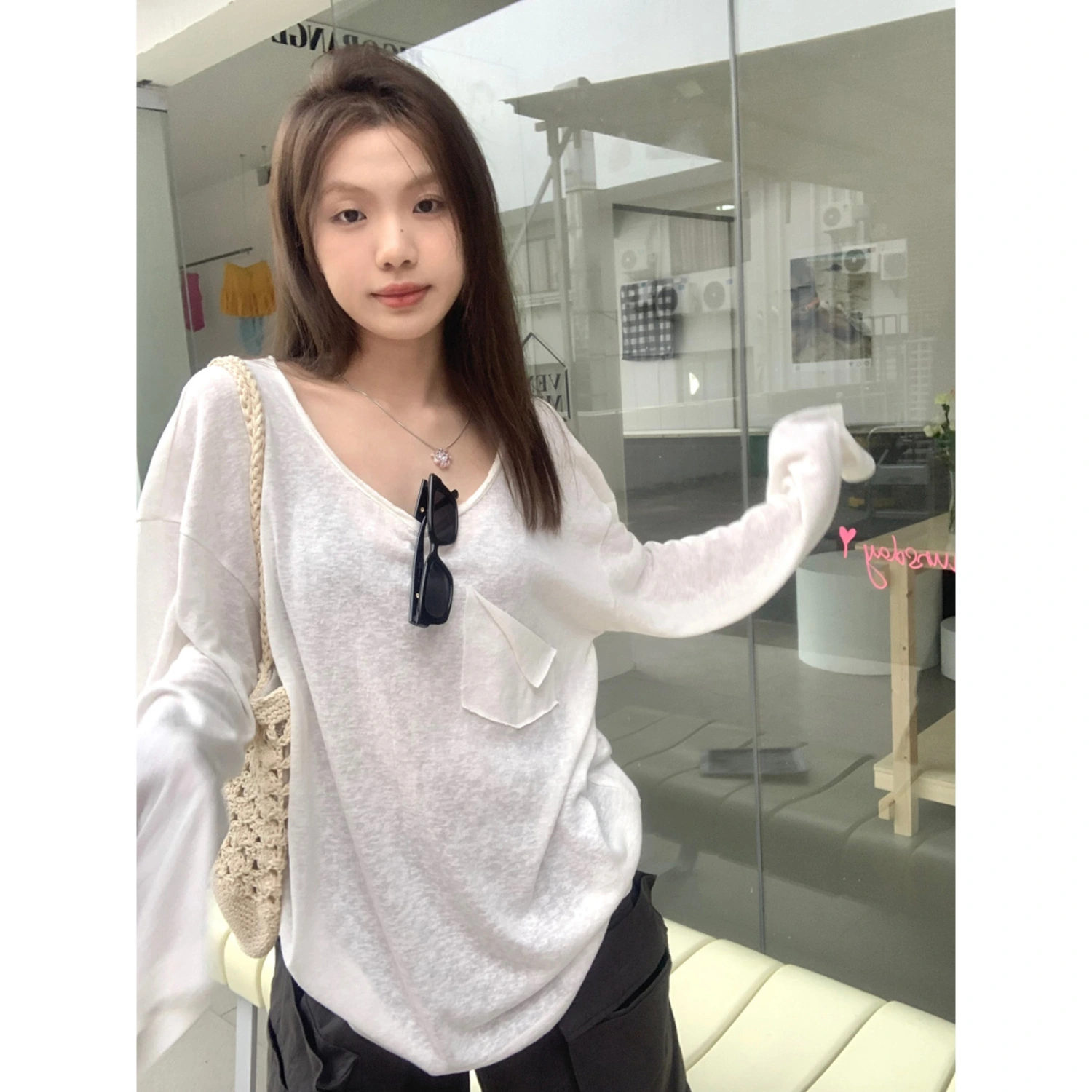 Summer Lazy-style Dance Top Loose-fitting Base Layer