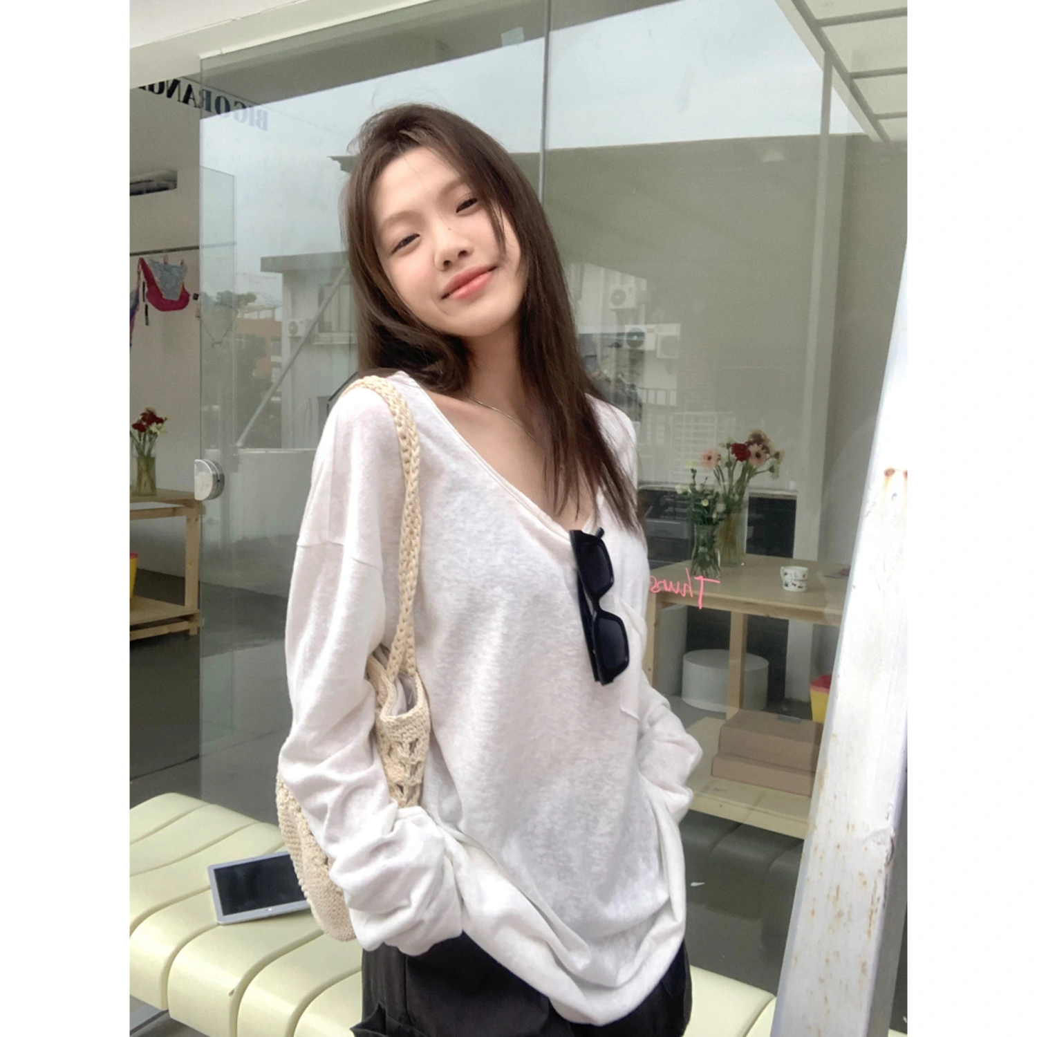 Summer Lazy-style Dance Top Loose-fitting Base Layer