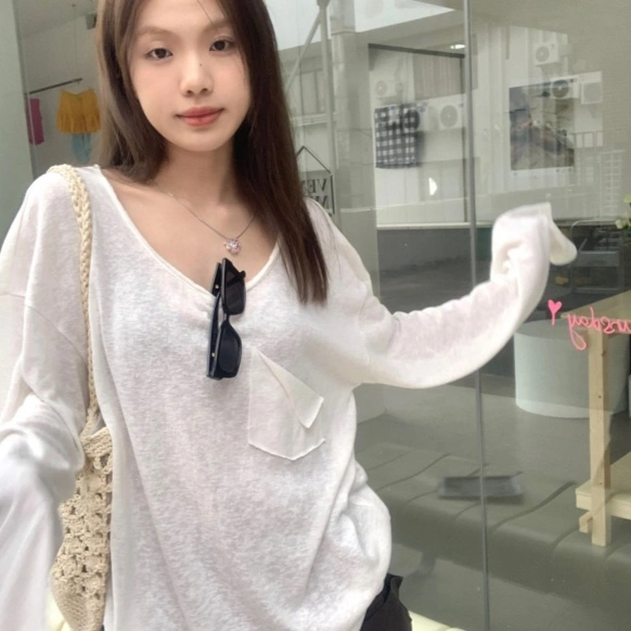 Summer Lazy-style Dance Top Loose-fitting Base Layer