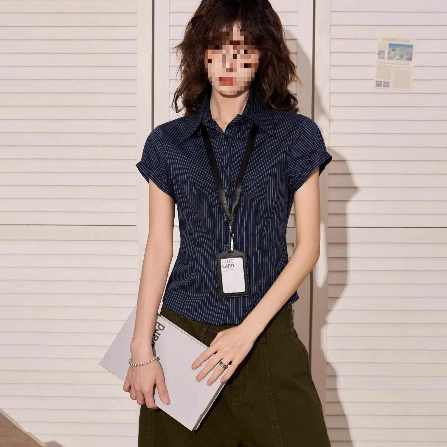 Slim-fit Waist-cinching Short Blouse For Women