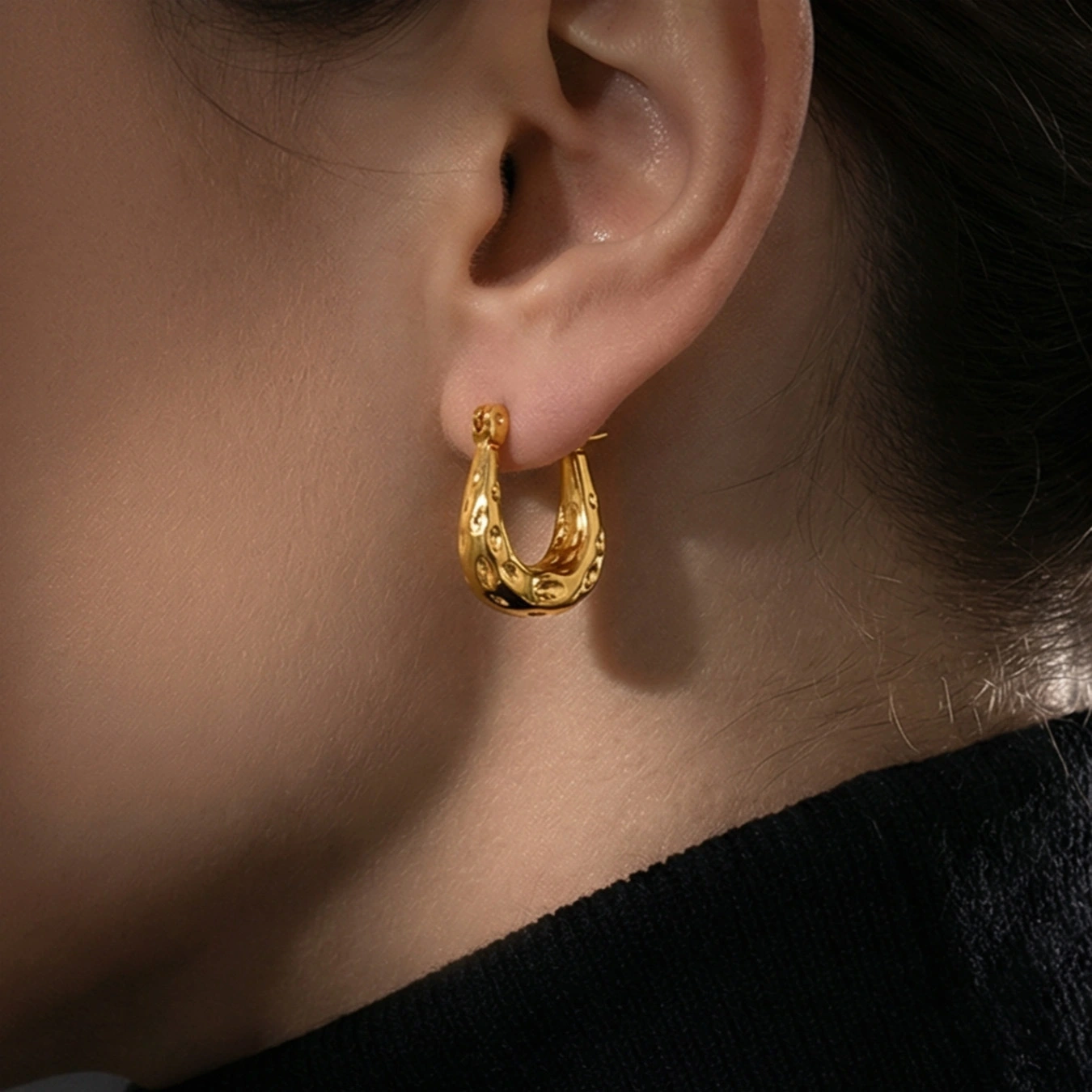 European And American Style Simple Fashion Geometric U-Shaped Small Handbag Earrings