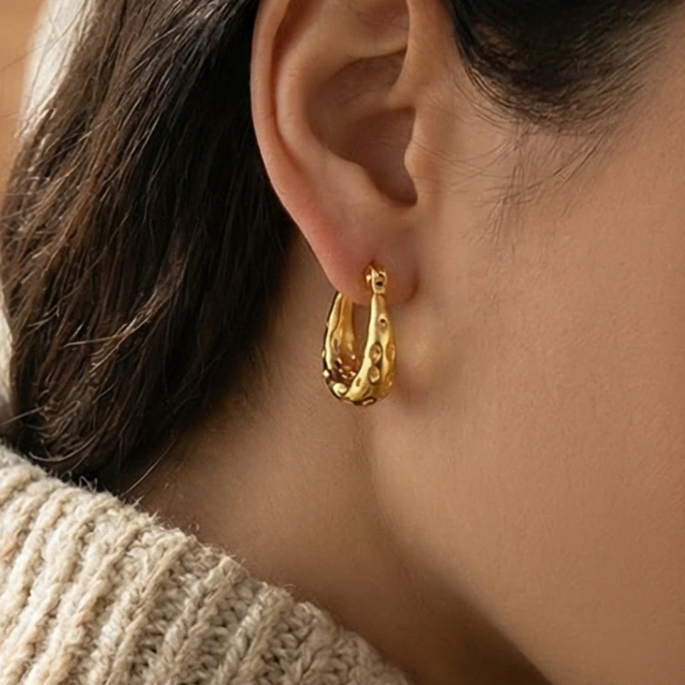 European And American Style Simple Fashion Geometric U-Shaped Small Handbag Earrings