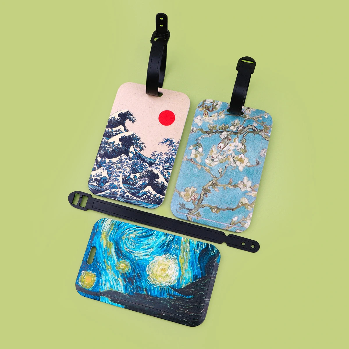 Van Gogh Art Illustration Aesthetic Luggage Tag ID Card Holder