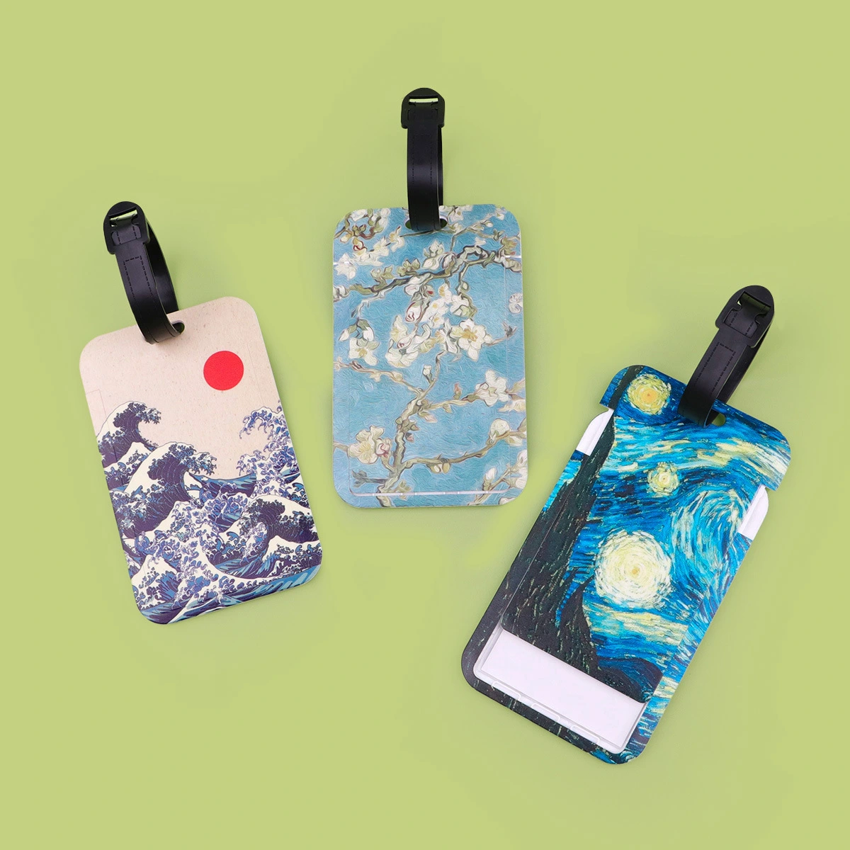 Van Gogh Art Illustration Aesthetic Luggage Tag ID Card Holder
