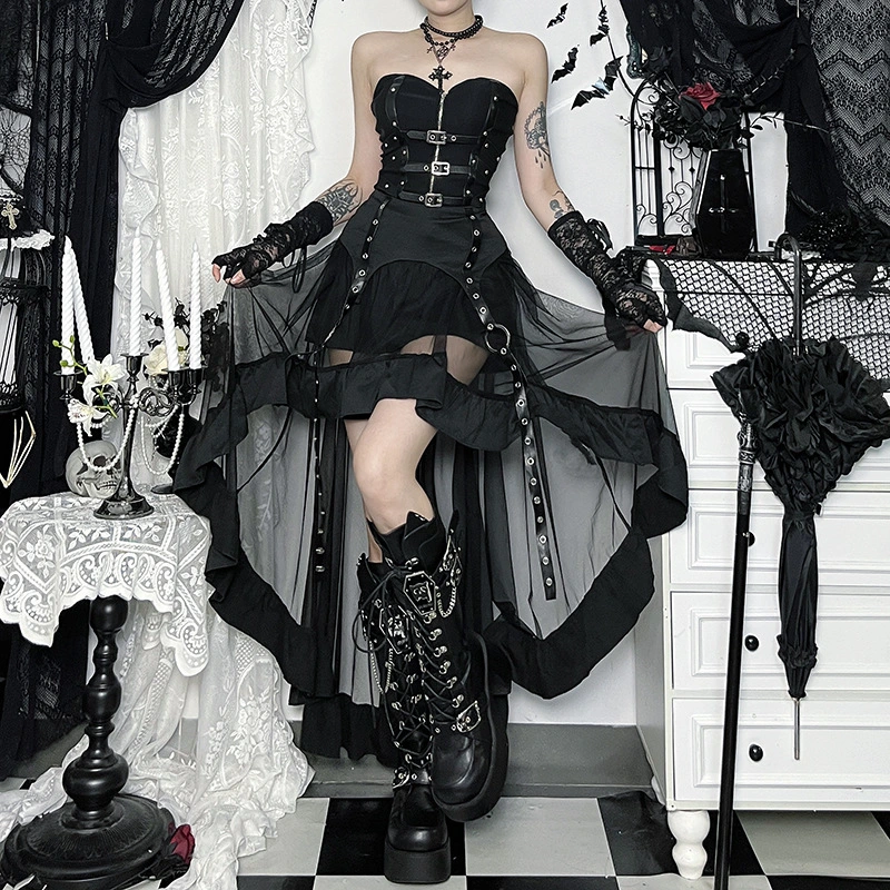 Irregular Mesh Skirt Women's