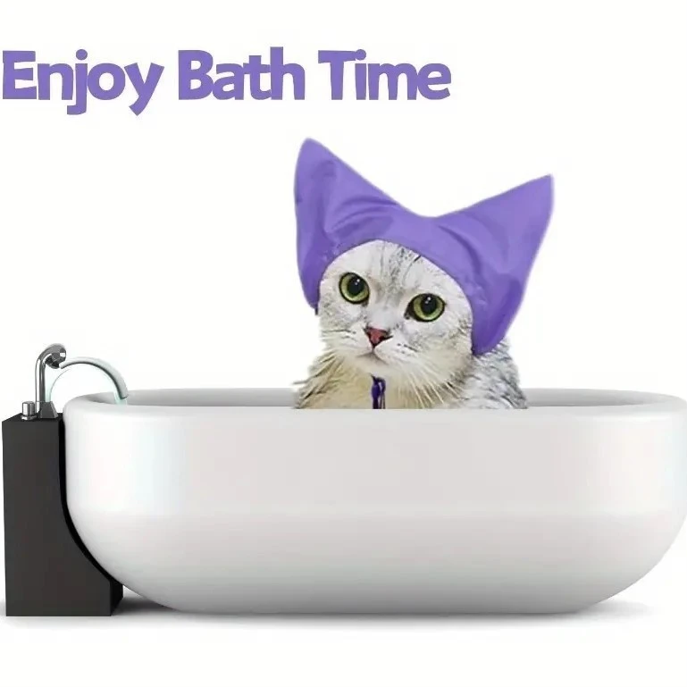 Cat And Dog Bathing Waterproof Ear-Protecting Shower Cap Pet Supplies