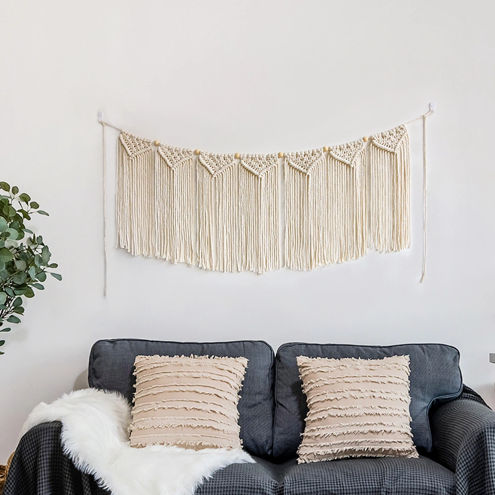 Bohemian Woven Tapestry Background Curtain Tassel Wall Hanging