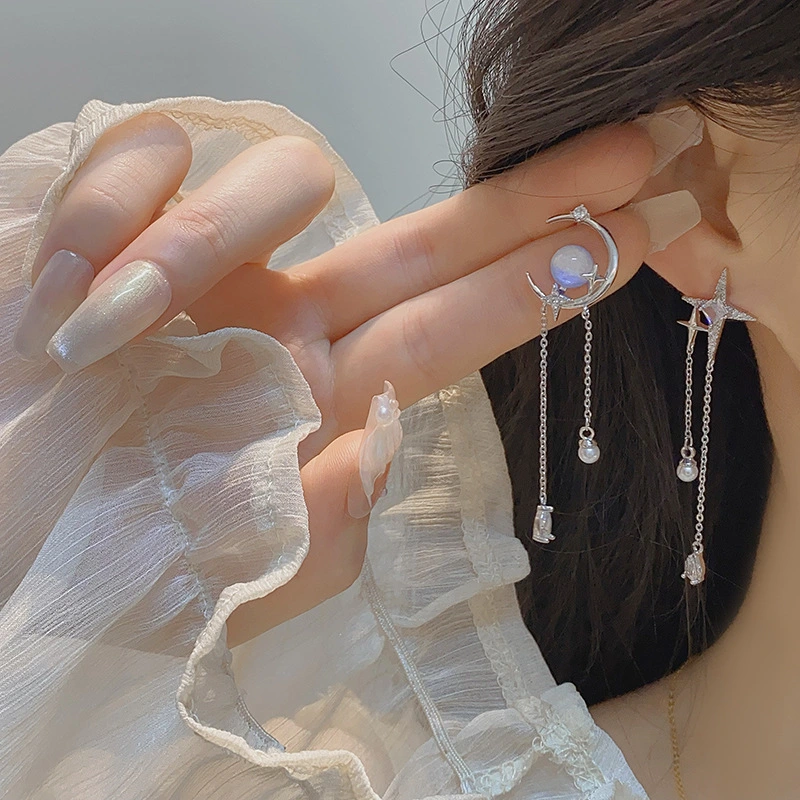 Designer Long Elegant Tassel Chain Earrings