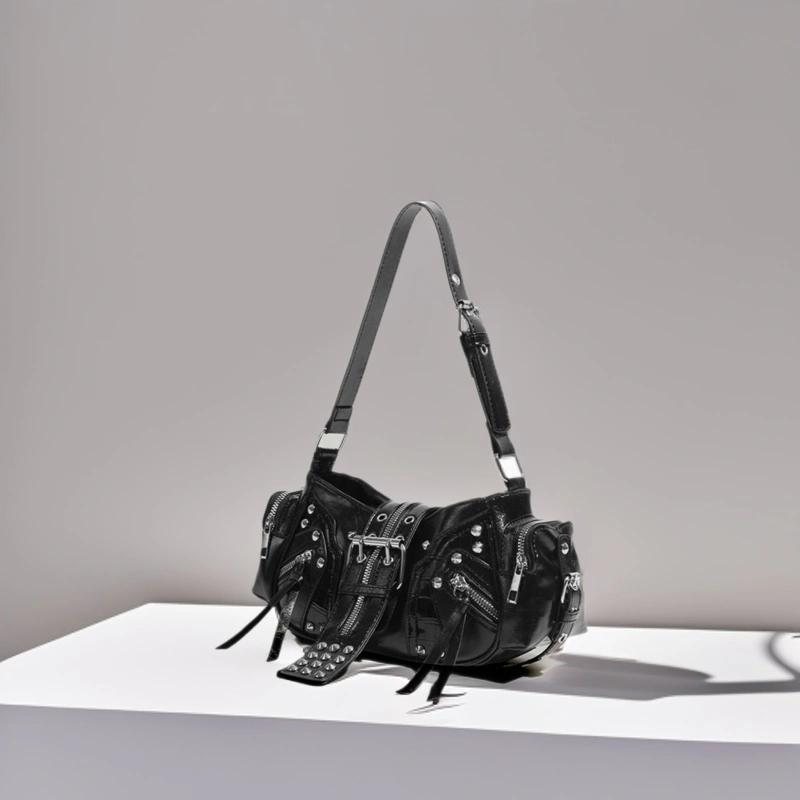 Motorcycle Punk Rivet Retro Womens Crossbody Bag