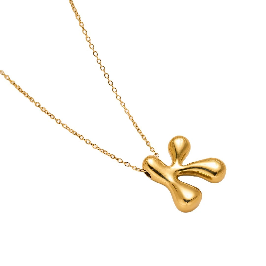 New Titanium Steel 18K Gold-Plated 26-Letter Necklace For Women