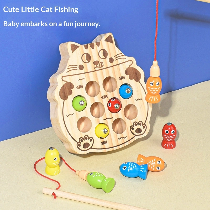 Magnetic Kitten Fishing Toy For Toddlers Educational Early Learning Game