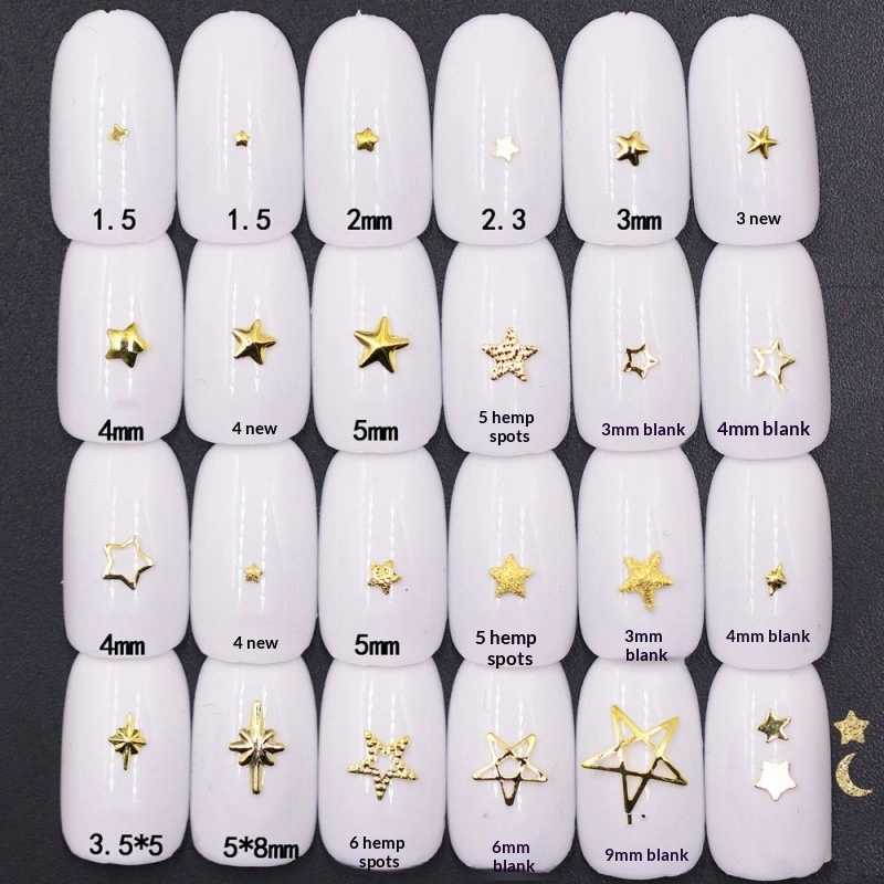 Small Rivet Decorative Accessory Gold Nail Art Five-pointed Star Embellishment