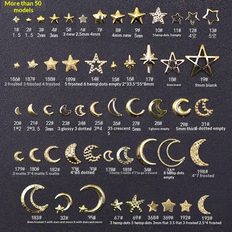 Small Rivet Decorative Accessory Gold Nail Art Five-pointed Star Embellishment