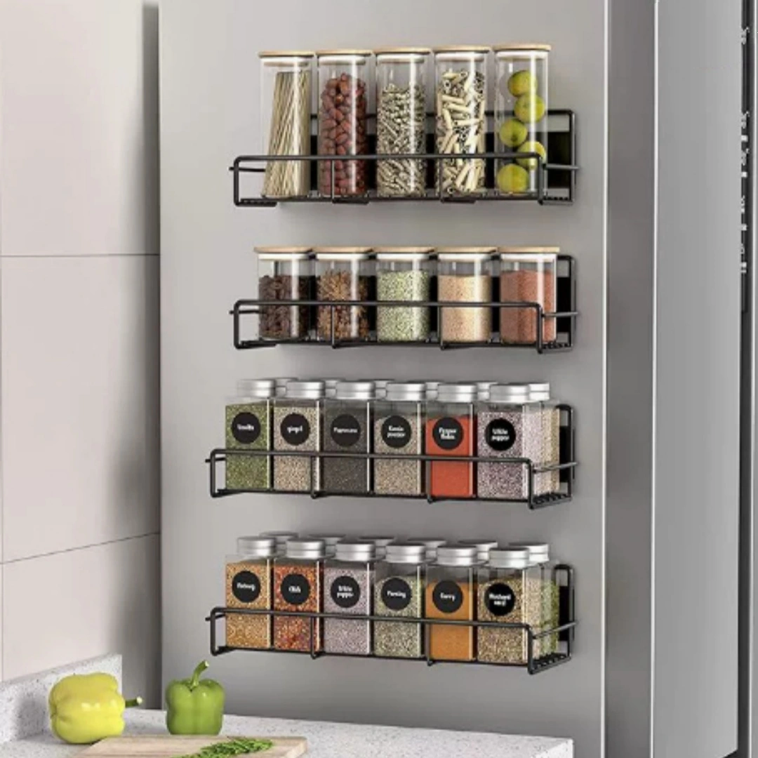 Side-mounted Rack For Washing Machines Multi-functional Refrigerator Organizer