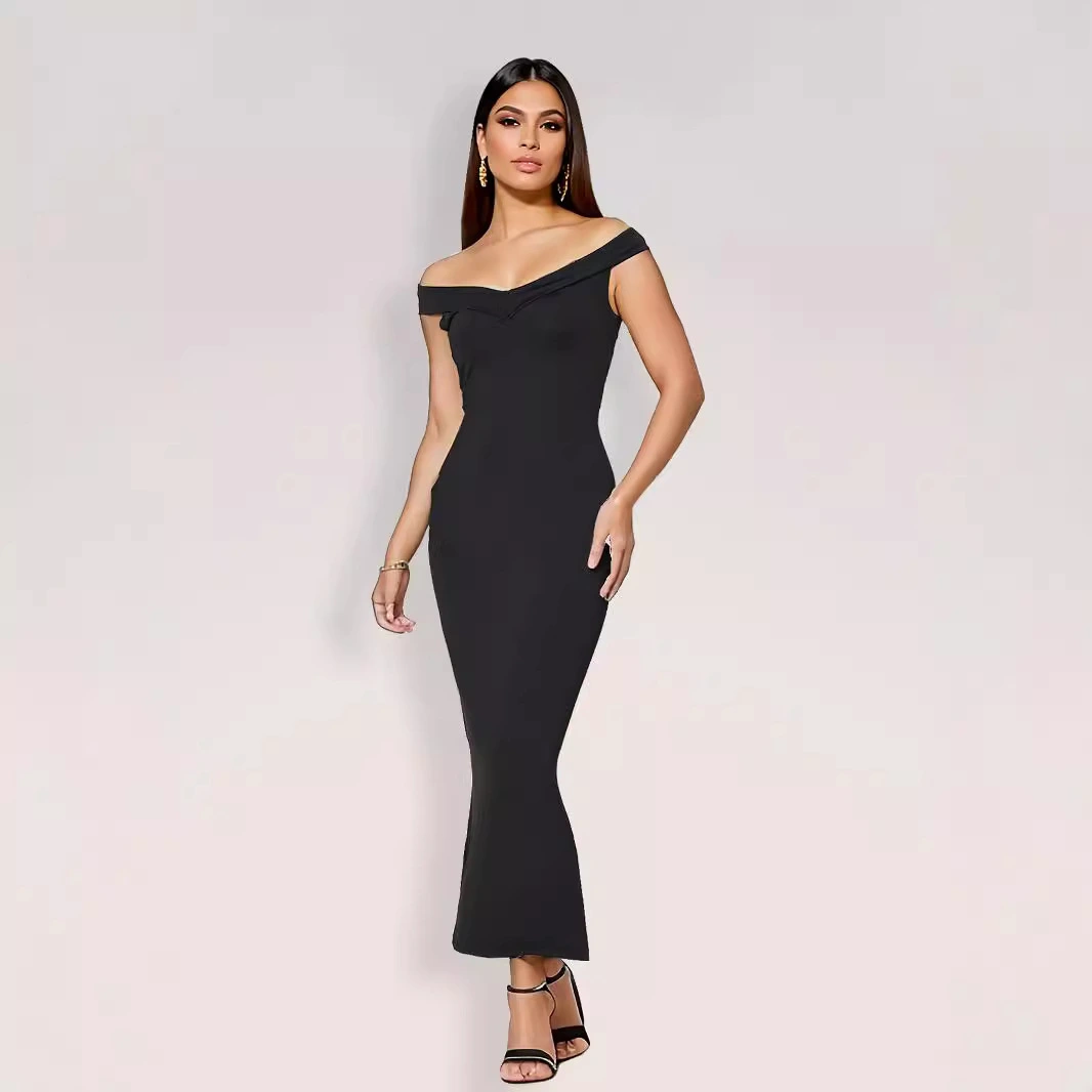 Summer New Off-Shoulder Long Dress Womens Clothing