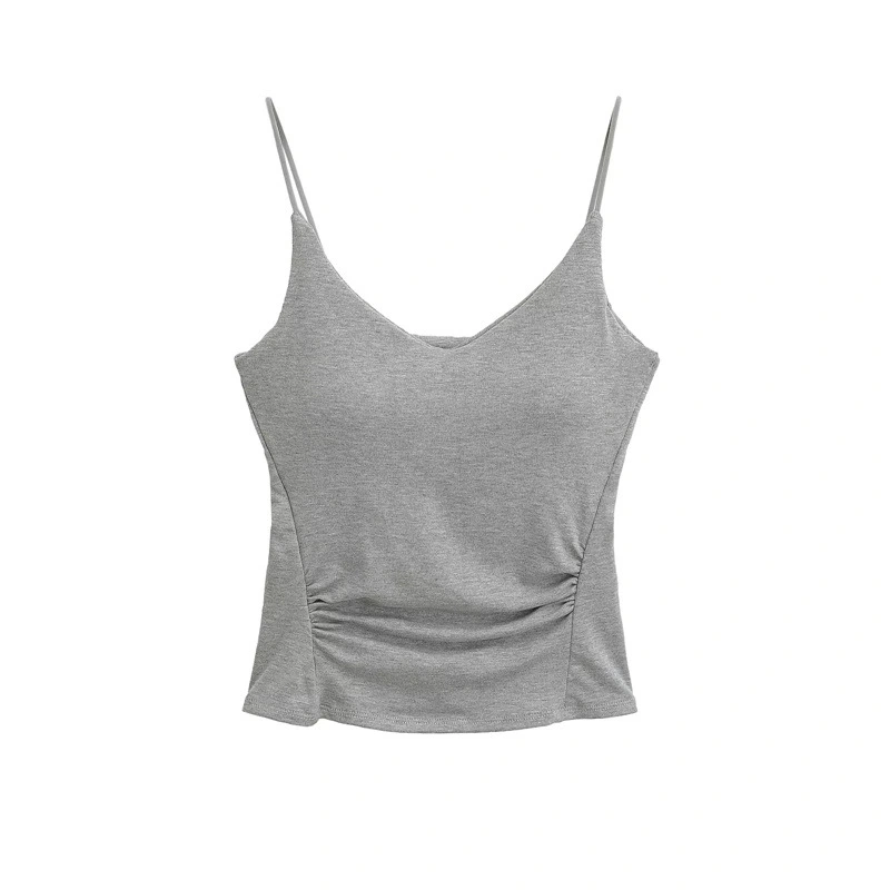 Womens Tank Top With Chest Pads Bodycon Style