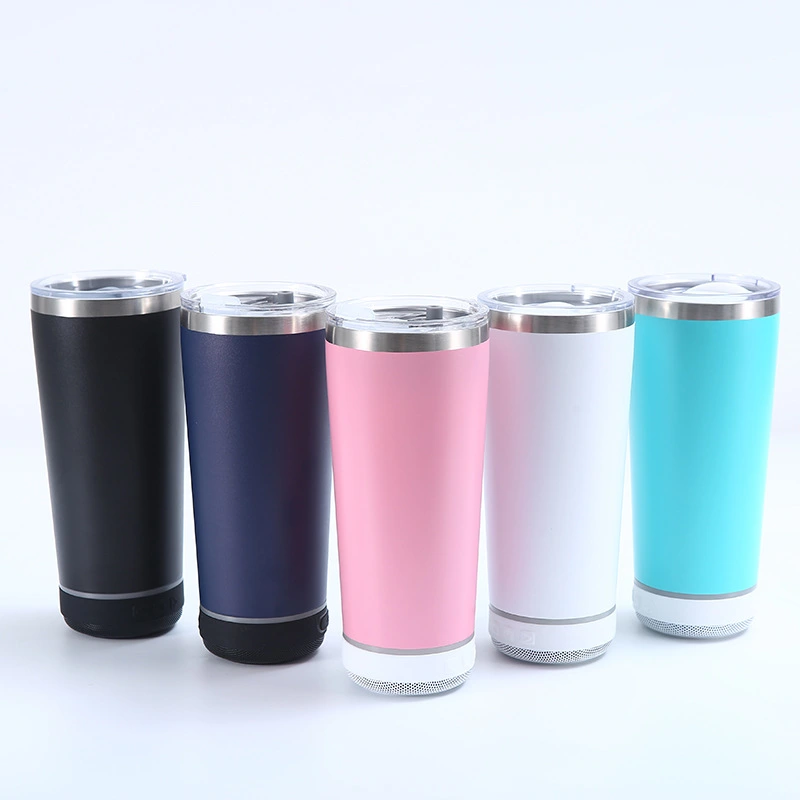 Car-mounted Stainless Steel Bluetooth Speaker Water Cup