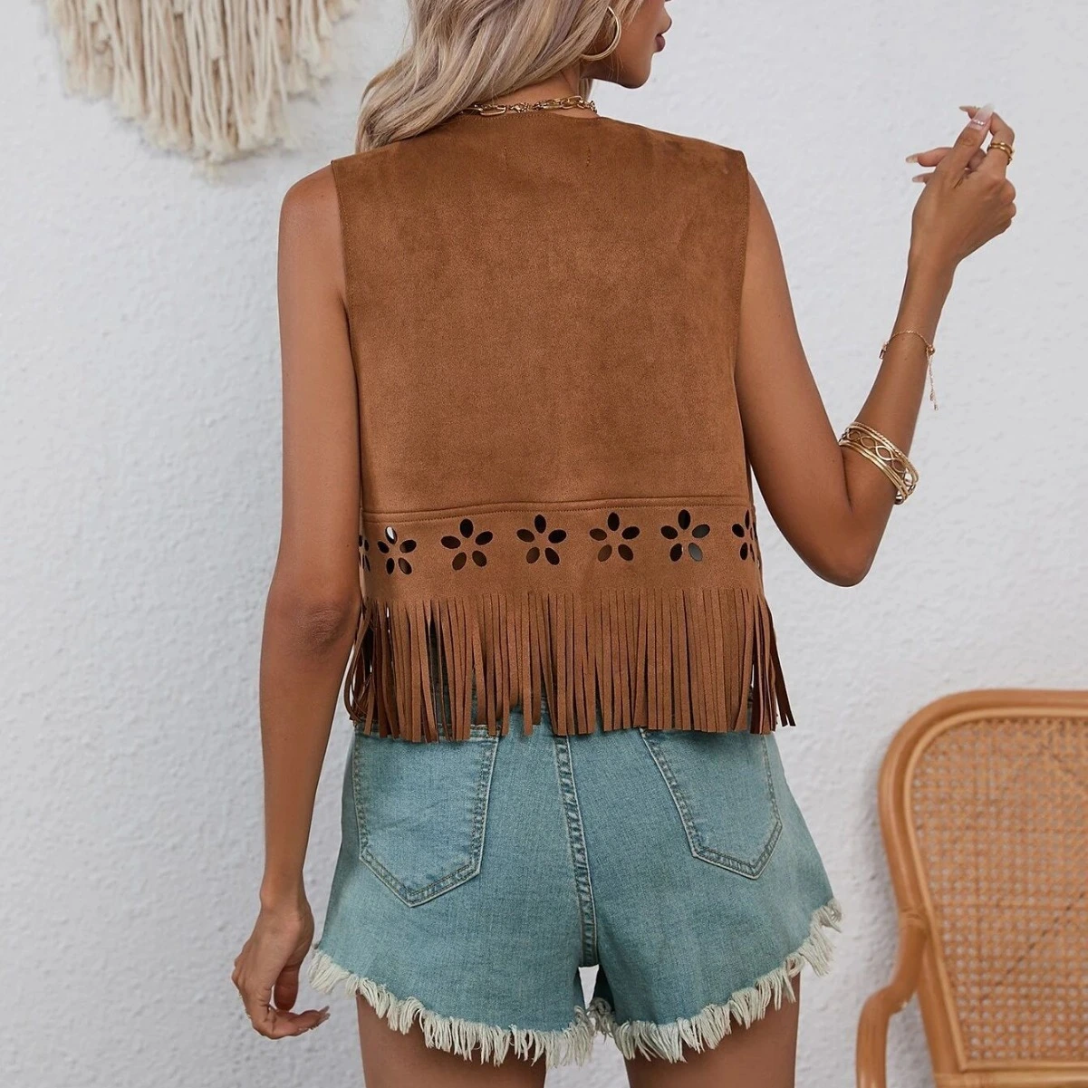 Women's Hollow-Out Vest Beach And Farm Casual Style