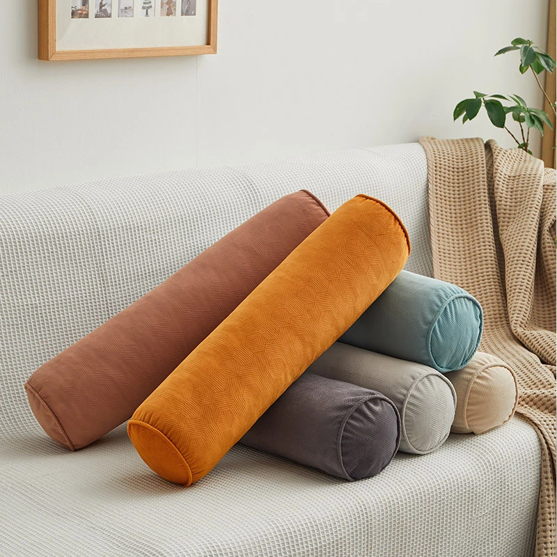 Solid Color Minimalist Home Use Sofa Cylindrical Pillow
